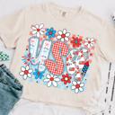  4th of July Shirts for Women, All-American Comfort Colors Tee, Red, White & Cute, Freedom Looks Good on You Graphic Tee