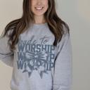  Made To Worship Bow Christian Grey Sweatshirt