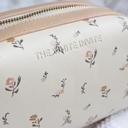  Personalized Large Floral Cosmetic Pouch Toiletry Bag, Custom Makeup Bag Flowers, Gifts for Her, Pouch for Traveling