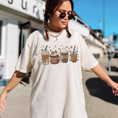 Pumpkin Spice Lattes Tee – Fall Comfort Colors Shirt for Women, Autumn Coffee Lover Shirt, Cozy Fall Outfit Tee, Pumpkin Season