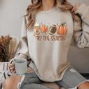  Tis The Season Latte Autumn Leaf Pumpkin Fall Graphic Crewneck Sweatshirt, Cozy Fall Sweater, Cute Pumpkin Spice Latte Crew, Autumn Coffee Lover Pullover