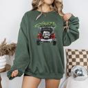  Merry Christmas Truck Sweatshirt for Women, Holiday Graphic Pullover, Cozy Christmas Sweater, Vintage Red Truck Sweatshirt, Winter Holiday Gift