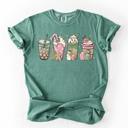  Pink Christmas Lattes, Holiday Comfort Colors Tee, Cute Holiday Graphic Tee for Women, Cozy Festive Christmas Shirt