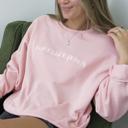  Embroidered Love Like Jesus Christian Sweatshirt for Women, Pink and Grey Crewneck Faith-Based Pullover, Inspirational Bible Verse Gift, Cute Jesus Lover Apparel