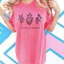  No Rain No Flowers Comfort Colors T-Shirt, Inspirational Tee, Motivational Shirt for Women, Spring Colors Graphic Tee