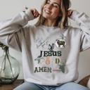  God Isn't Finished With You Yet Christian Sweatshirt, Jesus Is So Good Amen, Country Faith Sweatshirt, Gildan Oversized Crewneck