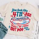 4th of July Shirts for Women, All-American Comfort Colors Tee, Red, White & Cute, Freedom Looks Good on You Graphic Tee