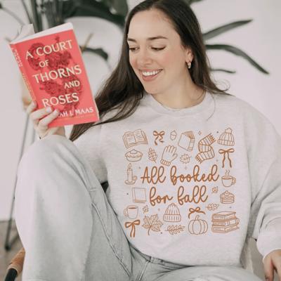 All Booked for Fall Sweatshirt, Cozy Fall Reading Crewneck, Book Lover Autumn Sweater, Cute Pumpkin Spice Pullover