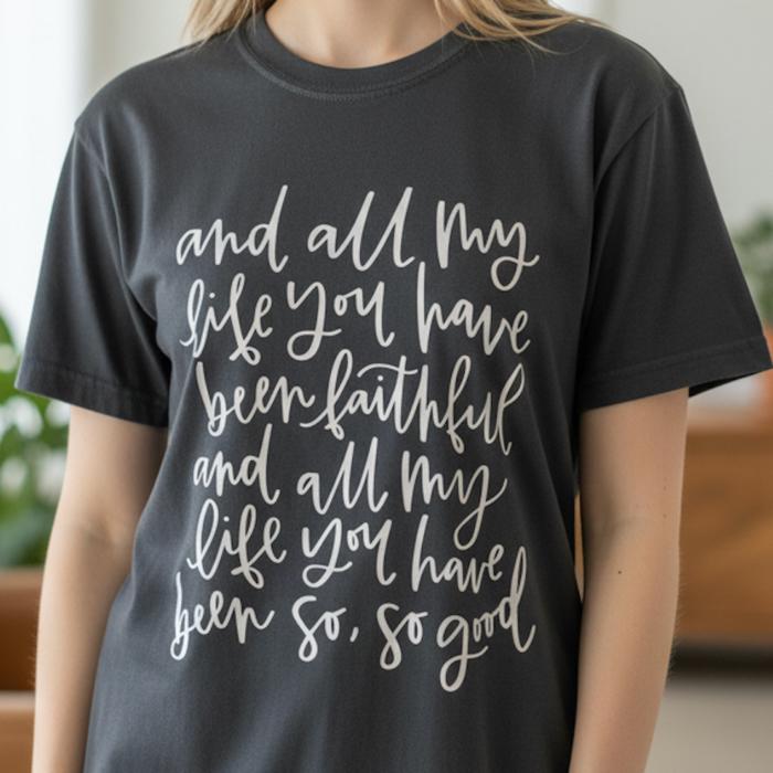 Goodness of God Comfort Colors Tee, Christian T-Shirts for Women Faith Religious Gift, Short Sleeve Tops, Comfort Colors Graphic Tee Cotton