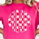  Custom Monogram Sweatshirt, Personalized Initial Crewneck, Heart Pattern Gildan Sweatshirt, Gift for Her, Oversized Cozy Pullover