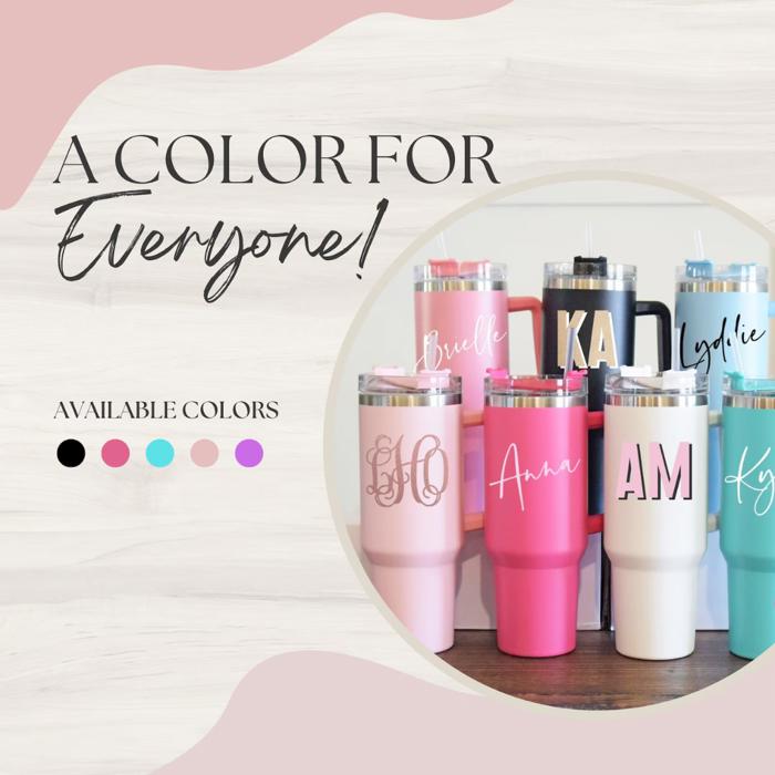 Teacher Personalized Tumbler with Handle, 40 oz Tumbler with Straw, Teacher Appreciation Gift, Teacher Thank You Travel Mug Teacher Cup