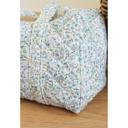  Embroidered Blue Quilted Tote Bag, Monogrammed Blue Duffle Bag Floral, Bridesmaid Gift, Bridal Party Bag, Overnight Bag with Zipper, Gift for Her