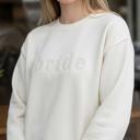  Embroidered Floral Bride Sweatshirt Crewneck with Bow, Bridal Shower Gifts, Engagement Gift, Honeymoon Sweater