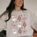  Pink Santa Christmas Sweatshirt