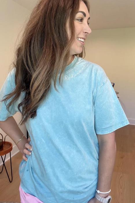 Personalized Name Embroidered T-Shirt Custom Neckline Collar Embroidery, Christian Bible Verse Mrs. Tee, Customized T-Shirt Name on Neckline