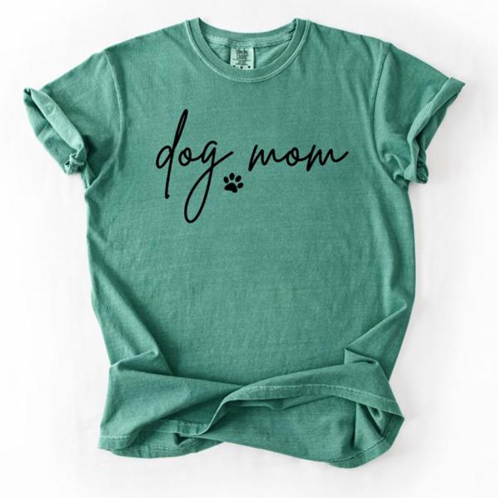Dog Mom Comfort Colors Graphic Tee, Cute Dog Lover Shirt, Pet Mom T-Shirt, Casual Everyday Tee for Furmoms, Dog Mama Gift for Women