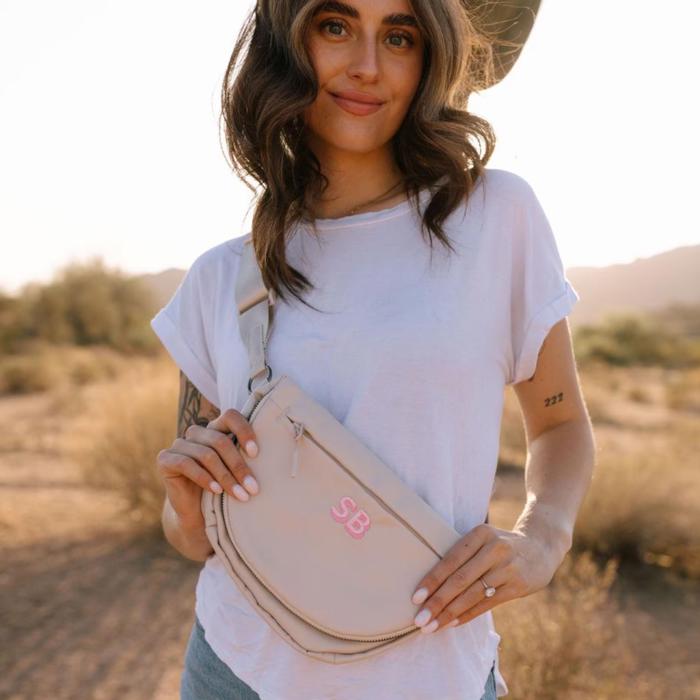 Custom Embroidered Nylon Crossbody Bag Personalized Small Purse Lightweight Travel Shoulder Bag Monogram Gift Women Everyday Waterproof