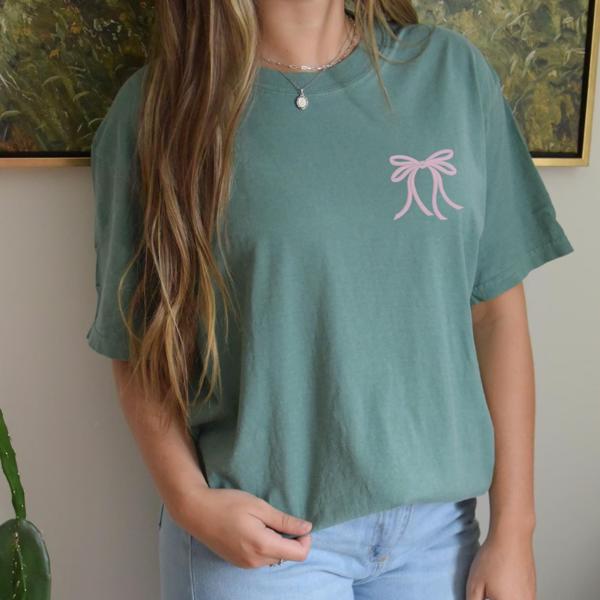 【COLOR iN ID】Big Ribbon T-shirt Big Ribbon Bow T-Shirt Ivory - Southern Fashion Boutique Bliss