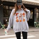  Fall Collage Crewneck Sweatshirt for Women, Cozy Autumn Pullover with Pumpkins, Coffee, Scarf & Florals – Cute Fall Aesthetic Sweatshirt, Preppy Thanksgiving Outfit