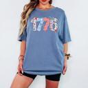  4th of July Shirts for Women, All-American Comfort Colors Tee, Red, White & Cute, Freedom Looks Good on You Graphic Tee
