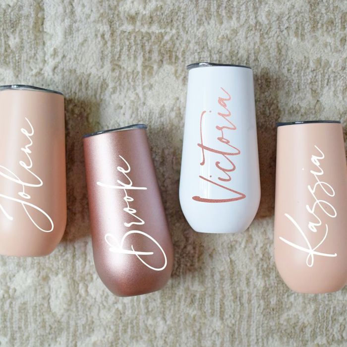 Champagne Flutes, Bridesmaid Tumbler, Custom Tumbler, Bridesmaid Gift Wine Tumbler, Personalized Tumbler, Bridesmaid Proposal