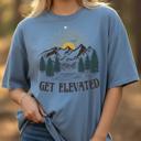  Mountain Graphic Tee, Get Elevated Shirt, Mountains Are Calling Tee, Outdoor Adventure Shirt, Hiking Nature T-Shirt, Camping Lover Gift