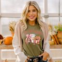 Small Moss Fall Shirts Tis The Season Graphic Tee For Women, Women’s Fall Clothes, Pumpkin Patch Tops, Cozy Comfort Colors Shirt