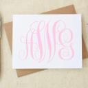  Monogrammed Notecards, Personalized Stationery, Folded Thank You Card, Stationery Set, Monogram Stationary, Custom Note Cards