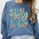  He Is Risen Christian Sweatshirt, Easter Faith Sweatshirt, Gildan Oversized Sweatshirt for Women, Religious Gift