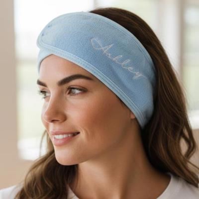 Personalized Spa Headband, Custom Name Bridesmaid Gift, Face Wash Headband Embroidered Monogrammed