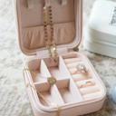  Birth Flower Jewelry Travel Case, Bridesmaid Gift, Personalized Birthday Gift, Pu Leather Jewelry Travel Case, Custom Jewelry Case