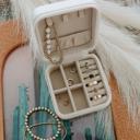  Block Print Jewelry Travel Case with Name Personalized Bridesmaid Gift, Custom Jewelry Box for Women, Bridesmaid Proposal Wedding Party Gift