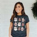  Retro Santa Christmas Shirt, Bella Canvas Shirt, Christmas Trees Graphic Tees, Holly Jolly Christmas Shirts for Women, Classic Christmas