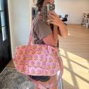  Embroidered Quilted Tote Bag, Monogrammed Duffle Bag Floral, Bridesmaid Gift, Bridal Party Bag, Overnight Bag with Zipper, Gift for Her