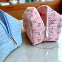  Embroidered Makeup Bag, Bridesmaid Gifts, Quilted Cosmetic Bag Pouch, Personalized Gift, Custom Make Up Bag, Baby Toiletry Bag Diaper Bag