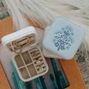  Block Print Jewelry Travel Case with Name Personalized Bridesmaid Gift, Custom Jewelry Box for Women, Bridesmaid Proposal Wedding Party Gift