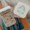  Block Print Jewelry Travel Case with Name Personalized Bridesmaid Gift, Custom Jewelry Box for Women, Bridesmaid Proposal Wedding Party Gift