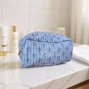  Embroidered Makeup Bag, Bridesmaid Gifts, Quilted Cosmetic Bag Pouch, Personalized Gift, Custom Make Up Bag, Baby Toiletry Bag Diaper Bag