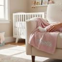  Embroidered Baby Blanket, Soft Cotton Knit Baby Blanket, Baby Shower Gift, Newborn Blanket, Keepsake Gift for Baby, Custom Baby Name Blanket