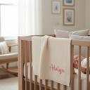  Embroidered Baby Blanket, Soft Cotton Knit Baby Blanket, Baby Shower Gift, Newborn Blanket, Keepsake Gift for Baby, Custom Baby Name Blanket