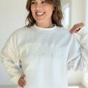  Embroidered Bride Sweatshirt Crewneck, Personalized with Name and Wedding Date on Sleeve Sweater, Bridal Shower Gifts, Engagement Gift