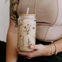  Personalized Iced Coffee Cup with Straw, Spring Tumbler with Bunnies Bees Chickens Lemons, Garden Floral Cup, Easter Gift for Her