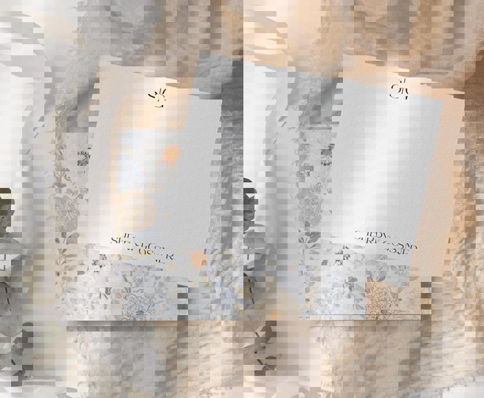 Personalized Couples Stationery Set, Floral Custom Notecards with Names, Wedding Stationery Gift, Thank You Note Cards Set