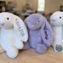  Custom Embroidered Bunny Rabbit with Name, Personalized Stuffed Animal, Easter Bunny Gift, Baby Shower Gift Newborn Keepsake Plush