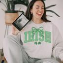  St. Patrick’s Day Irish Green Bow Tee – Comfort Colors Shirt for Women