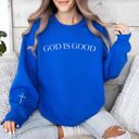  God Is Good Sweatshirt, Christian Sweatshirt Gift, Faith Based Crewneck, Christian Apparel Oversized Adult Unisex Jesus, Gift for Her