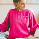  Jesus Has My Back Sweatshirt, Heart Cross Christian Sweatshirt, Faith Pink Crewneck, Christian Graphic Sweatshirt for Women