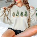  Merry and Bright Christmas Sweatshirt, Vintage Christmas Shirts for Women, Christmas Matching Sweatshirt, Family Shirt, Christmas Sweater