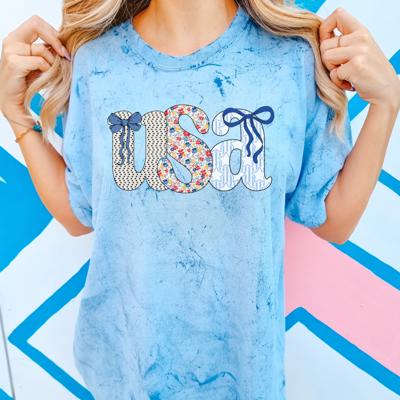 Cute Patriotic USA Shirts for Women – Tie Dye & Comfort Colors Tees with Leopard, Rainbow, Bows & Popsicle Designs