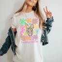  Happy Easter Bunny Doodle Christian Comfort Colors Tee